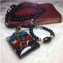 琉璃吊坠108颗陶瓷串珠冬季热卖时尚，毛衣链创意泰国风饰品