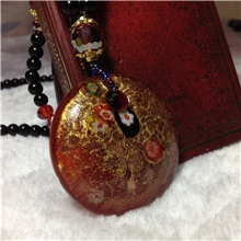 创意民族饰品批发琉璃吊坠保平安陶瓷串珠毛衣链秋冬款