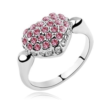 奥地利水晶戒指-荷塘月色厂家直批新款饰品批发