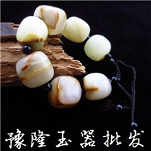 天然阿富汗玉带皮手链玉器批发手链批发玉石批发
