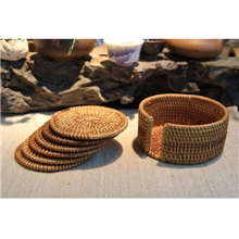 批发手工藤编杯垫精美个性杯垫环保创意杯垫6件茶垫套装