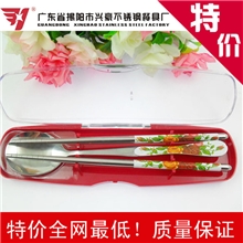 厂家直销韩国餐具不锈钢餐具餐具套装礼品餐具韩式餐具2件套