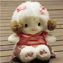 批发羊羊公仔超萌雪妮羊可爱小绵羊毛绒玩具小羊公仔布娃娃玩偶