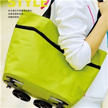 批发定制时尚拖轮包折叠购物袋折叠轮子包厂家直销