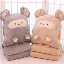 毛绒玩具卡卡鼠三用抱枕毯可爱仓鼠抱枕暖手捂空调被空调毯