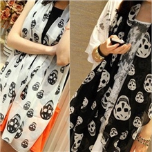 批发2013韩版新款灯泡骷髅头大小骷髅头皇冠骷髅头雪纺丝巾