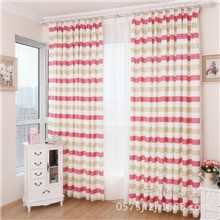 [贝卡】韩式田园布艺客厅卧室书房阳台飘窗帘成品定做贝卡粉/绿