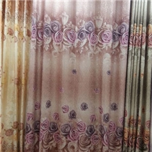 新款银皮遮光印花窗帘布窗帘绍兴柯桥厂家直销批发有配套纱