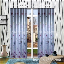 新款银皮印花遮光窗帘布窗帘批发绍兴柯桥厂家直销