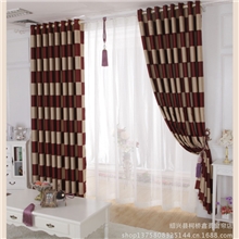 厂家直销现货供应阳离子方格遮光布窗帘布批发支持零剪