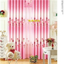 厂家直销温馨浪漫系列双面印花白丝遮光布窗帘布批发客厅卧室