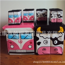 卡通大号折叠收纳凳折叠储物凳收纳凳