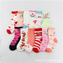 锋美新品纯棉儿童袜子/卡通童袜/4-6岁女童袜/儿童袜子批发C012
