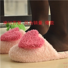 保暖桃心爆款拖鞋批发可爱家居拖鞋时尚拖鞋地板拖棉拖