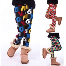 2013中大童秋冬新款女童打底裤加绒加厚修身儿童裤保暧不起球