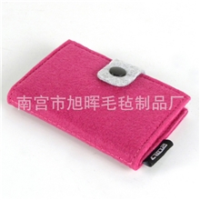 供应环保加厚绿色iphone毛毡手机包