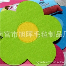 供应时尚拼色毛毡杯垫