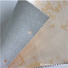 专业生产环保皮革pu表面+超纤贝斯+表面经后段印刷处理沙发革