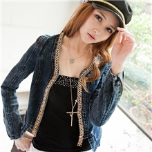 2013秋款韩版女装外套复古弹力牛仔短外套短款批发直销