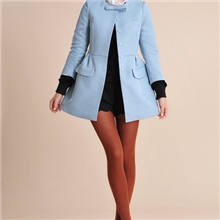 欧美原单2013新女秋装蝴蝶结高腰中长款风衣外套1133300690