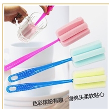 简易耐用杯刷海绵清洗杯刷清洁刷颜色混装2238