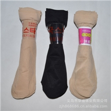 厂家直供出口韩国天鹅绒黑肉纯色女式薄款短丝袜夏季袜子批发