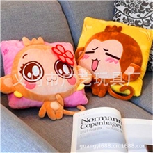 厂家直销毛绒玩具悠嘻猴情侣猴抱枕汽车靠垫家居靠枕