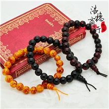 两元店货源8MM个性玻璃陶瓷仿菩提根佛珠手链