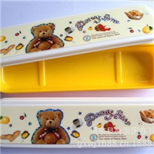 供应便携小号餐具盒筷盒小熊筷子盒小号筷子盒