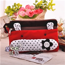 补丁牛牛韩国可爱卡通布艺花河马女士化妆包杂物零钱包袋批发
