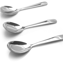 【新品】不锈钢平底勺汤勺面勺勺子创意完美的不锈钢勺子