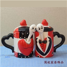 zakka咖啡牛奶杯笑脸表情创意情侣对杯商务礼品批发创意家居