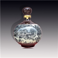 景德镇陶瓷泡酒瓶收藏十斤装清明上河图白酒坛子10斤装黄酒酒缸