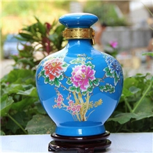 供应景德镇5斤装陶瓷酒瓶收藏中国红五斤装酒坛子密封白酒缸