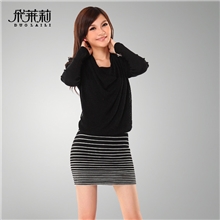 大朗2013秋季新款针织衫打底衫长袖修身打底连衣裙厂家直销爆款