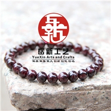厂家供应天然石榴石佛珠手链石榴石手链6mm