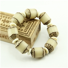 厂家供应天然花皮大菩提根手链花皮大菩提根佛珠18*25MM