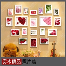 【婚房装饰】小斜边X20照片墙（不带图片）送双模板心形相框墙
