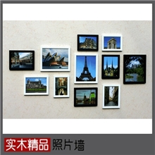 【相片墙批发】小斜边L11照片墙（不带图片）木质相框创意组合