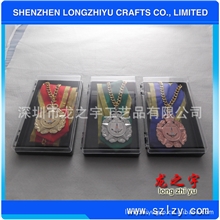 厨师擂台赛奖牌金银铜配不同颜色丝带