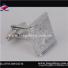 厂家批量供应镶钻填色金属袖扣