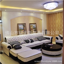 厂价供应真皮沙发华简欧沙发中小户型沙发，转角沙发OCS-112L