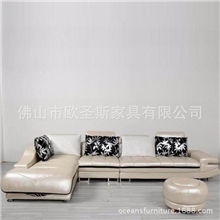 供应高档真皮沙发中小户型沙发组合沙发珠光头层系列OCS-L12B
