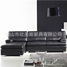 佛山厂家供应高档客厅皮艺转角沙发L形沙发中小户型沙发OCS-602B