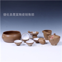 批发供应粗陶茶具套装复古陶艺茶具陶瓷功夫茶具礼品茶具定制