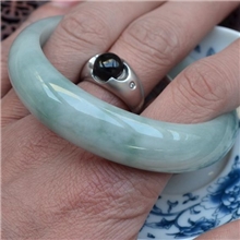 缅甸玉镯老坑翡翠玉老坑玉镯玉环手镯58mm有权威证61205045728