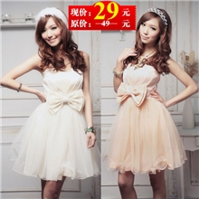 短款韩版蓬蓬裙小礼服公主裙伴娘小礼服连衣裙新娘晚装结婚礼服