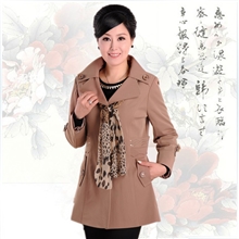 厂家直销大码女装中老年女装风衣2013新款韩版秋装中长款休闲外套