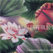 2119苎麻棉活性印花旗袍面料