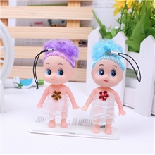 专业生产批发搪胶可爱小丑迷糊娃娃创意小礼品挂件混批